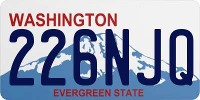 WA license plate 226NJQ