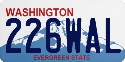 WA license plate 226WAL