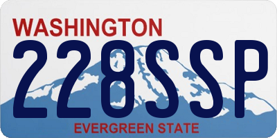 WA license plate 228SSP