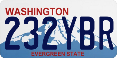 WA license plate 232YBR