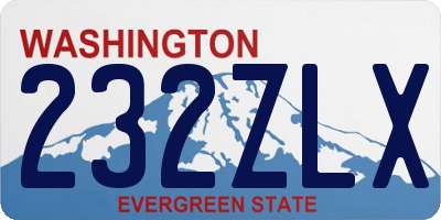 WA license plate 232ZLX