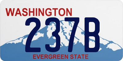 WA license plate 237B