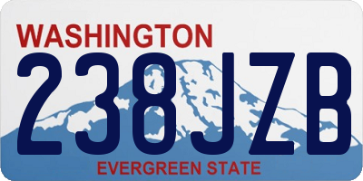 WA license plate 238JZB