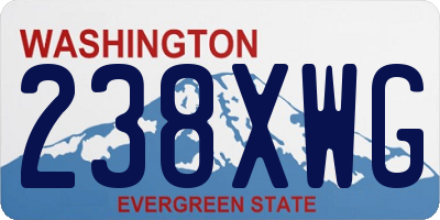 WA license plate 238XWG