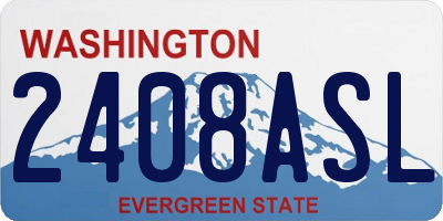 WA license plate 2408ASL