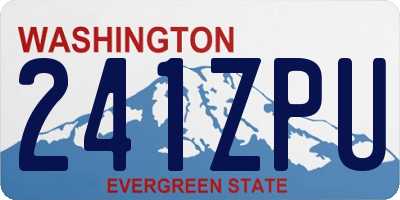 WA license plate 241ZPU