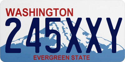 WA license plate 245XXY