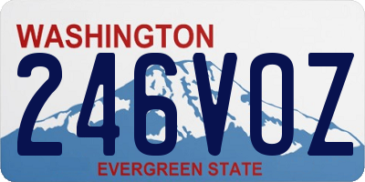 WA license plate 246VOZ