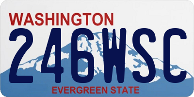 WA license plate 246WSC