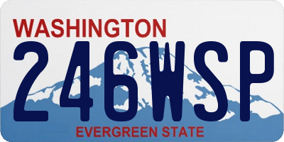 WA license plate 246WSP