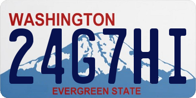 WA license plate 24G7HI