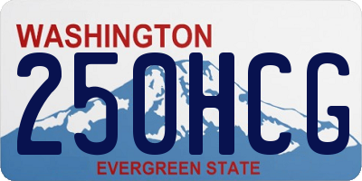 WA license plate 250HCG