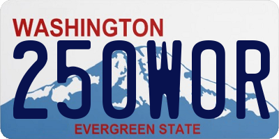 WA license plate 250WOR