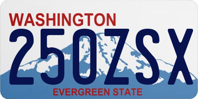 WA license plate 250ZSX