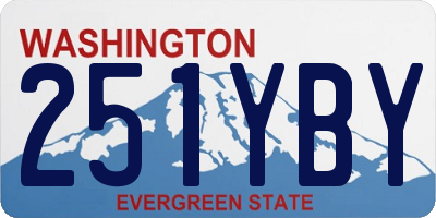 WA license plate 251YBY