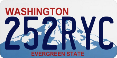 WA license plate 252RYC