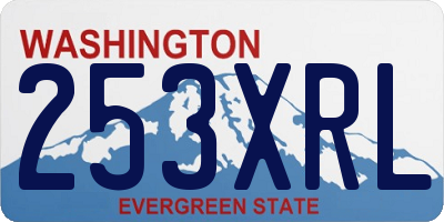 WA license plate 253XRL