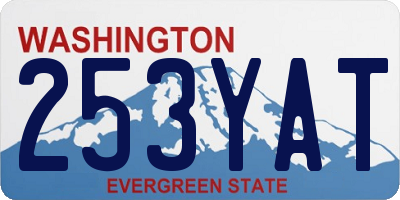 WA license plate 253YAT