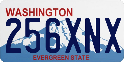 WA license plate 256XNX