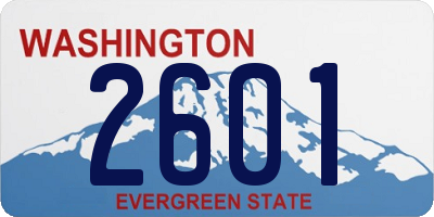 WA license plate 2601