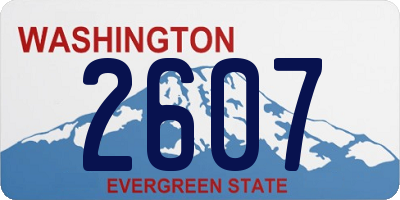 WA license plate 2607