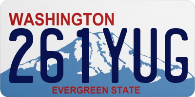 WA license plate 261YUG