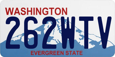 WA license plate 262WTV