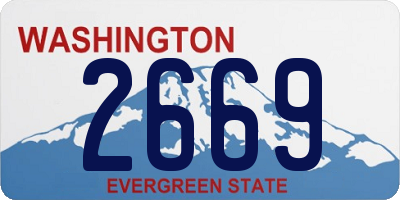 WA license plate 2669