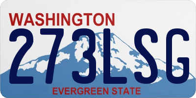 WA license plate 273LSG