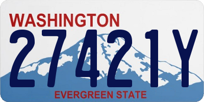 WA license plate 27421Y