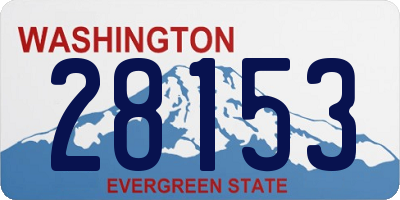 WA license plate 28153