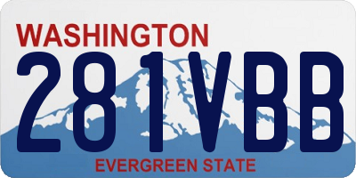 WA license plate 281VBB