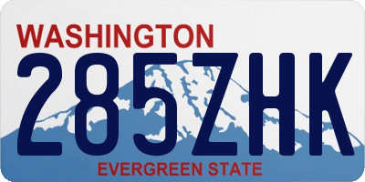 WA license plate 285ZHK