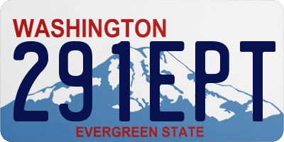 WA license plate 291EPT