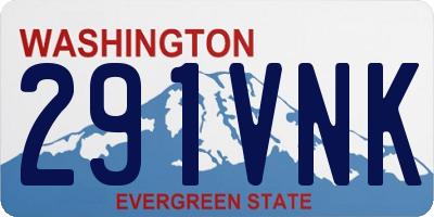 WA license plate 291VNK