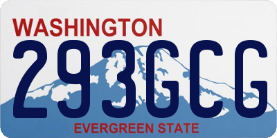 WA license plate 293GCG