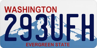 WA license plate 293UFH