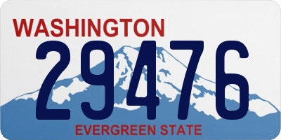 WA license plate 29476