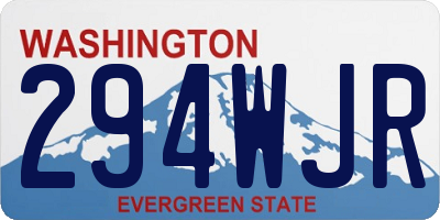 WA license plate 294WJR