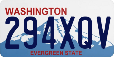 WA license plate 294XQV