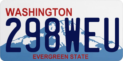 WA license plate 298WEU