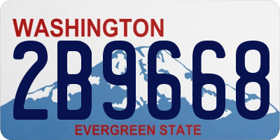 WA license plate 2B9668