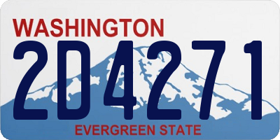 WA license plate 2D4271