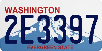 WA license plate 2E3397