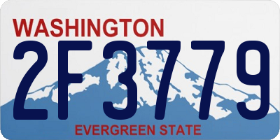 WA license plate 2F3779