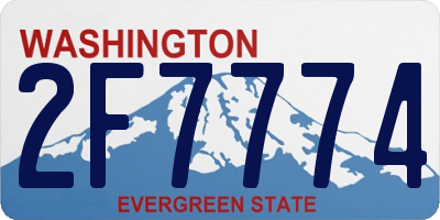 WA license plate 2F7774