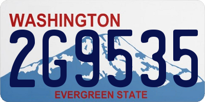 WA license plate 2G9535