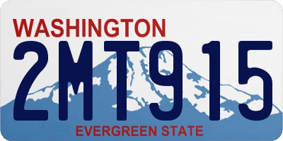 WA license plate 2MT915