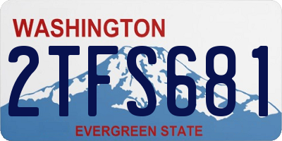 WA license plate 2TFS681