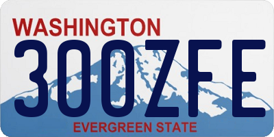 WA license plate 300ZFE